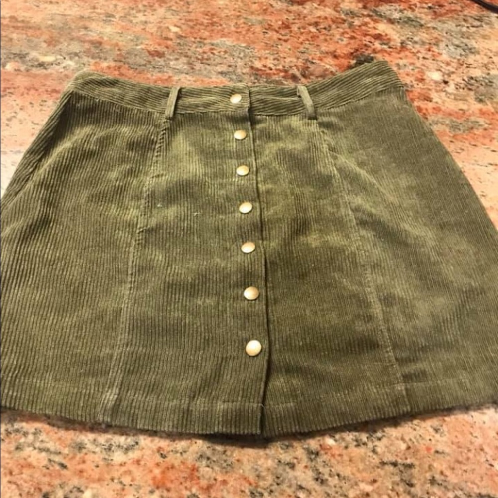 Olive green skirt